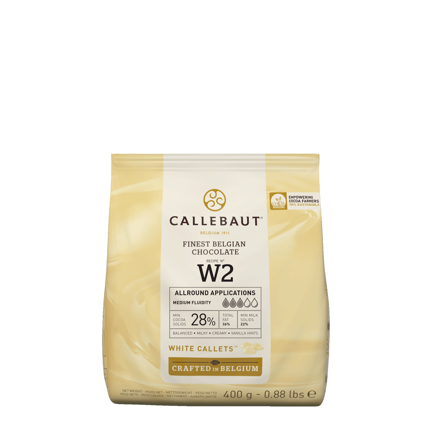White Chocolate Callets 28% Cocoa Solids (400grm)