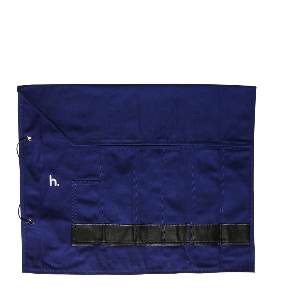 Canvas Knife Roll - 6 Slot - Blue
