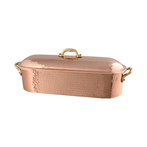 40x14cm M'TRADITION Fish Kettle for Trout with Grid and Lid-Phillip & Lea