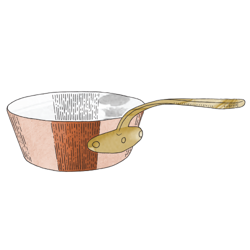 Sauce Pan - with gold handle