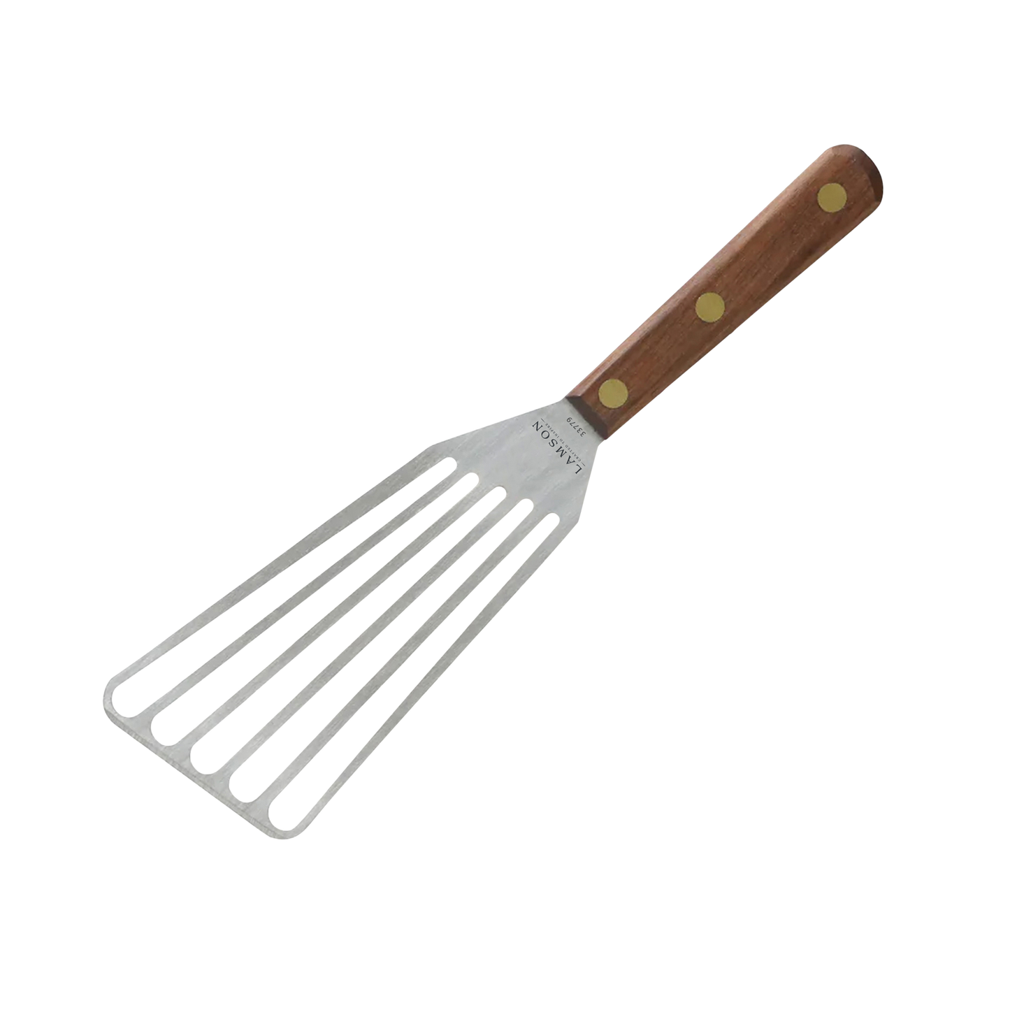 4x9inch Chef's Large RH Slotted Turner Walnut Handle