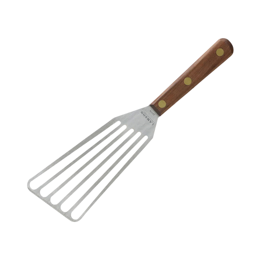 4x9inch Chef's Large RH Slotted Turner Walnut Handle