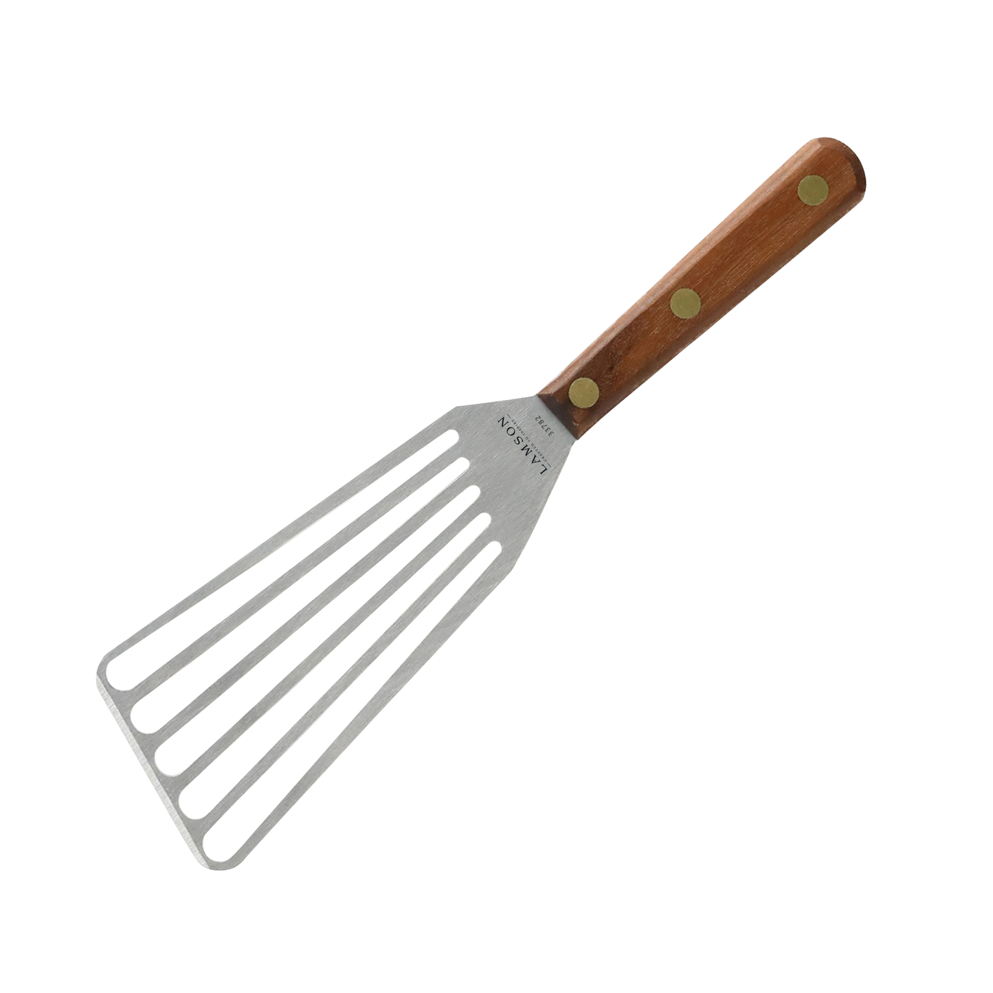 4x9inch Chef's Large LH Slotted Turner Walnut Handle