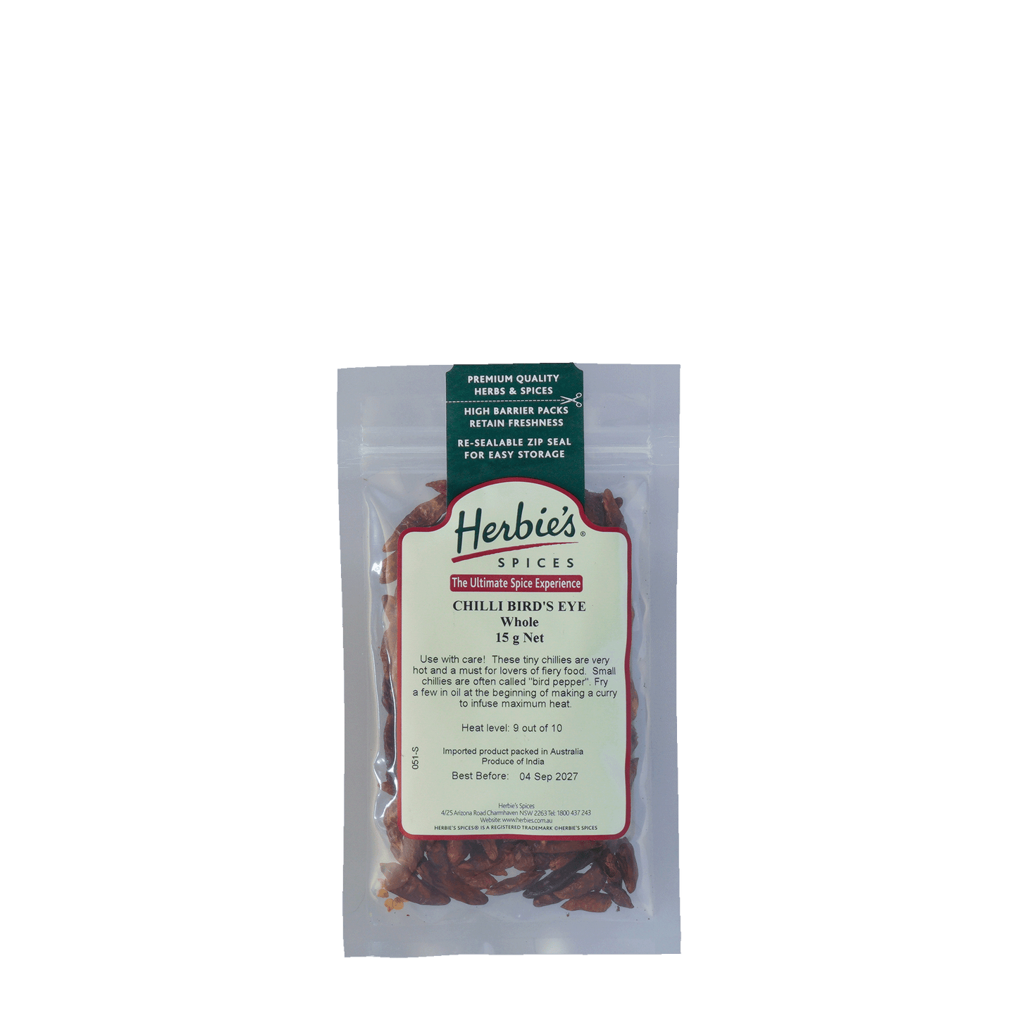 Chilli Bird'S Eye Whole Dried