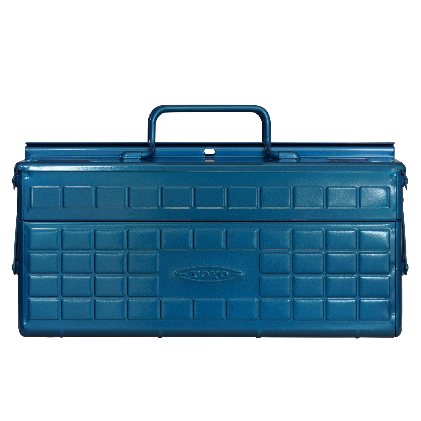 Folding Pressed Steel Toolbox - Blue