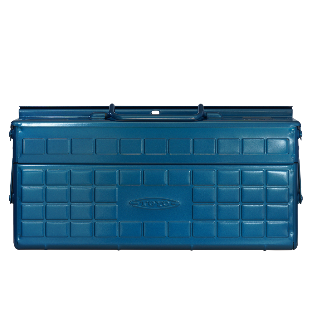 Folding Pressed Steel Toolbox - Blue