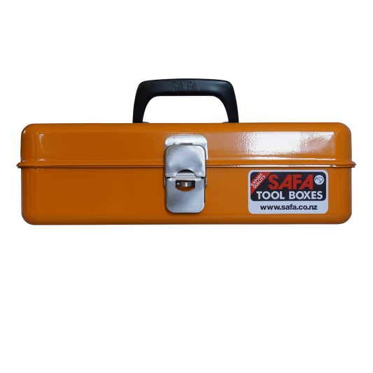 Heavy-duty Pressed Steel Toolbox - Orange