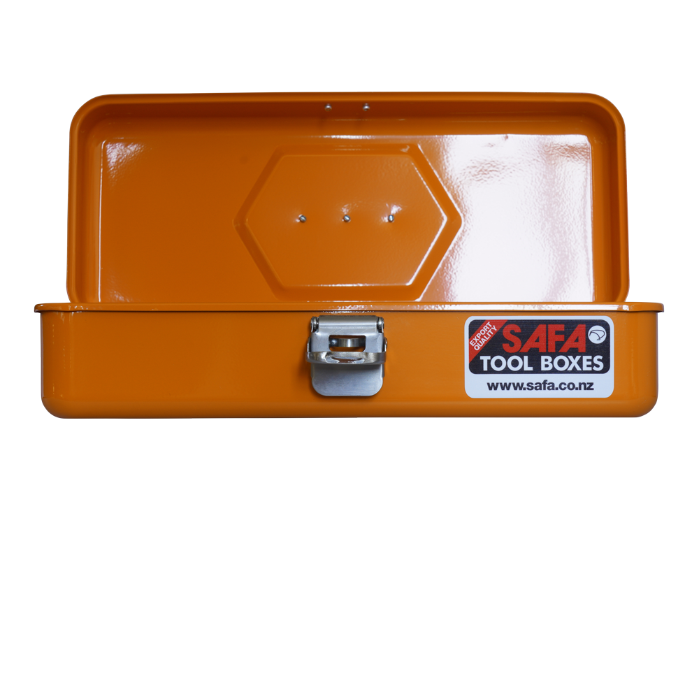 Heavy-duty Pressed Steel Toolbox - Orange