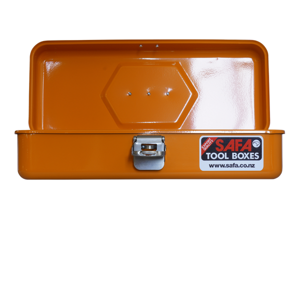 Heavy-duty Pressed Steel Toolbox - Orange