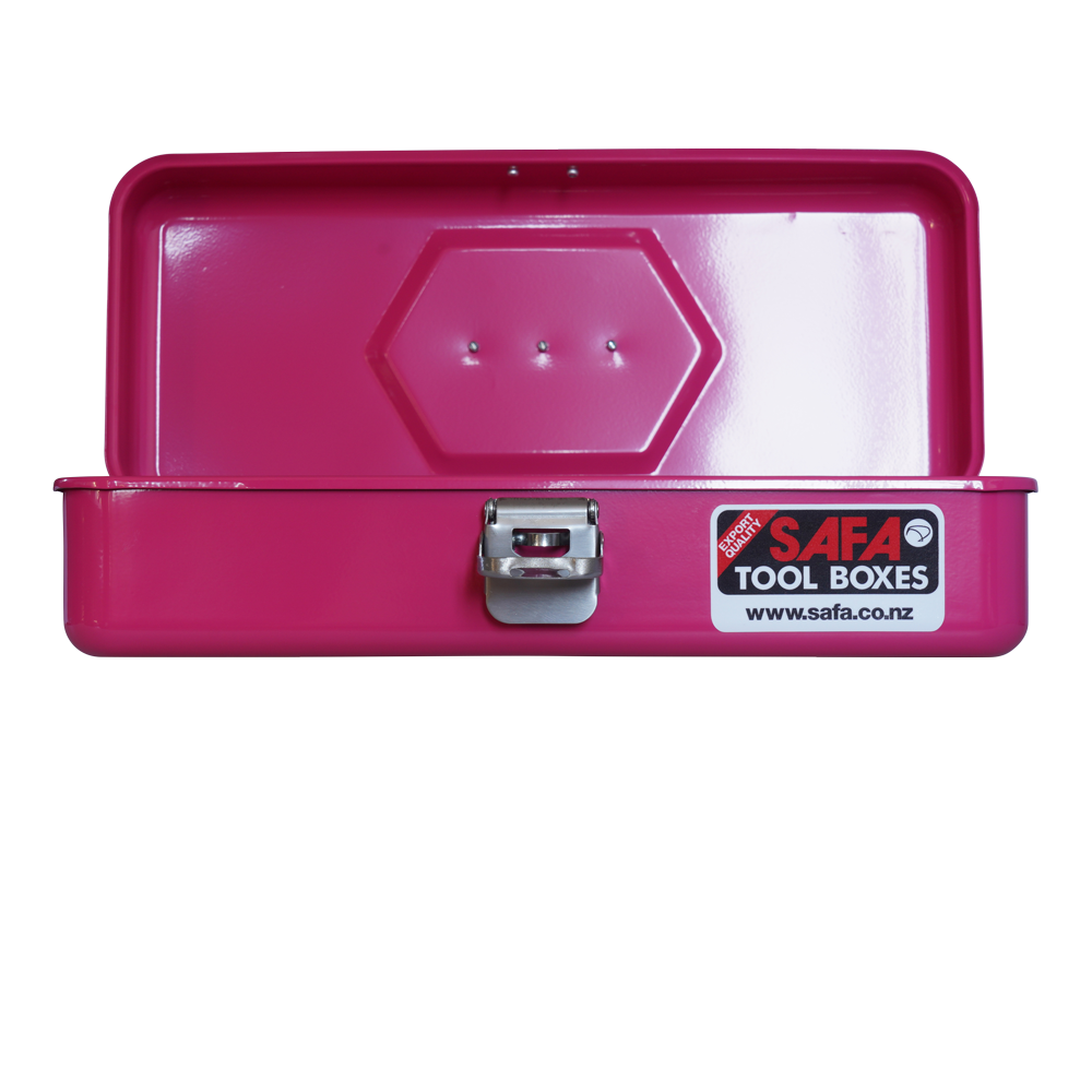 Heavy-duty Pressed Steel Toolbox - Pink