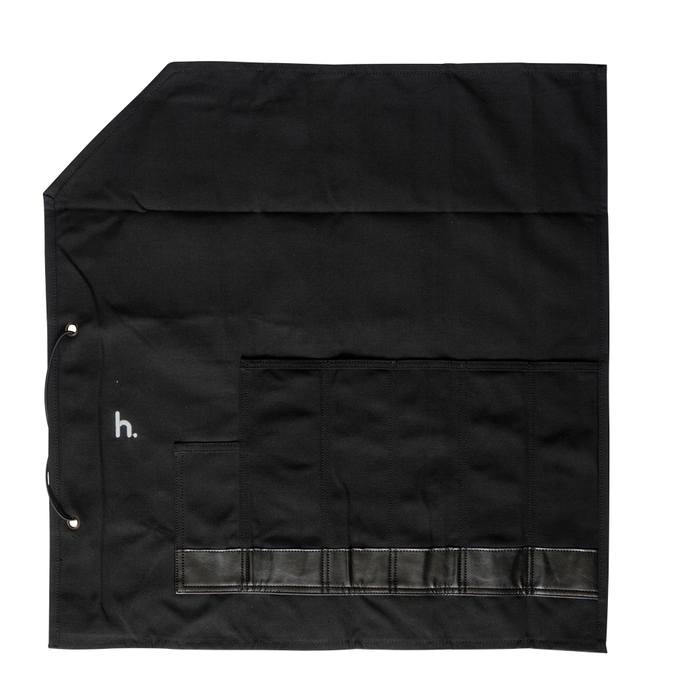 Canvas Knife Roll - 6 Slot - Black