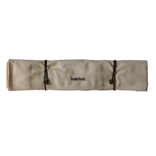 Canvas Knife Roll - 6 Slot - Cream