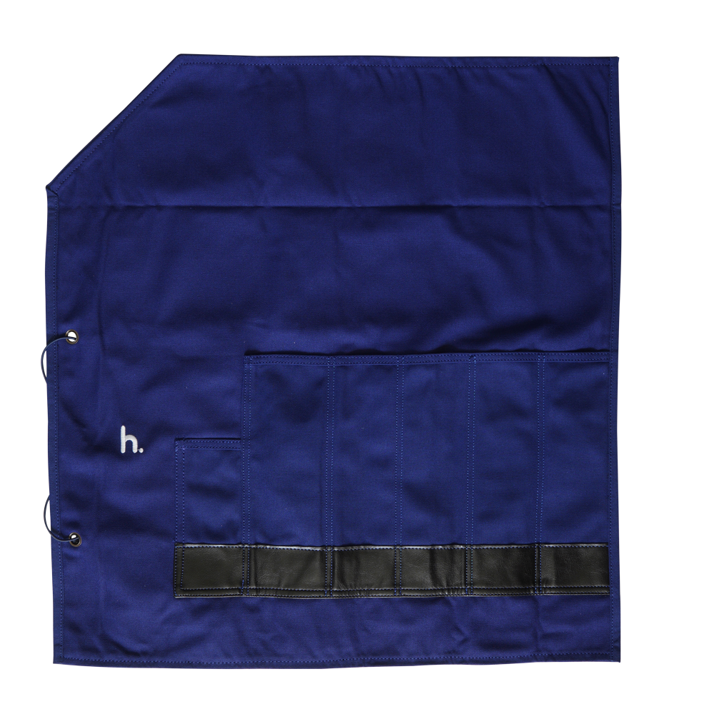 Canvas Knife Roll - 6 Slot - Blue