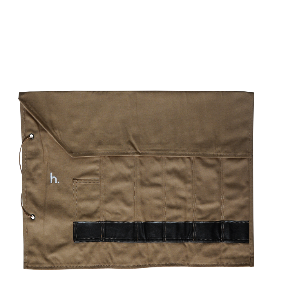 Canvas Knife Roll - 6 Slot - Tan