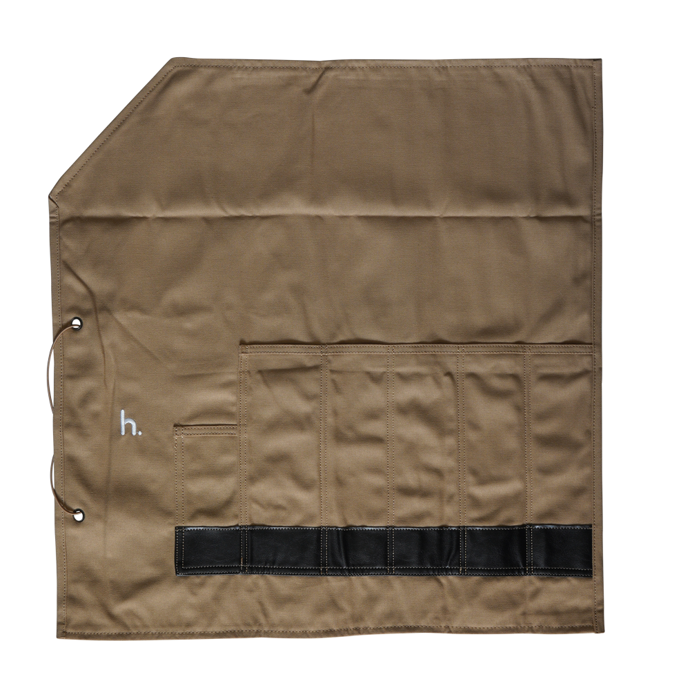 Canvas Knife Roll - 6 Slot - Tan