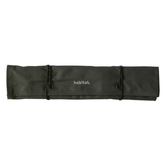 Canvas Knife Roll - 6 Slot - Dark Green