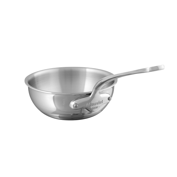 24cm M'COOK Curved Splayed Saute Pan Cast S/S Handle-Phillip & Lea