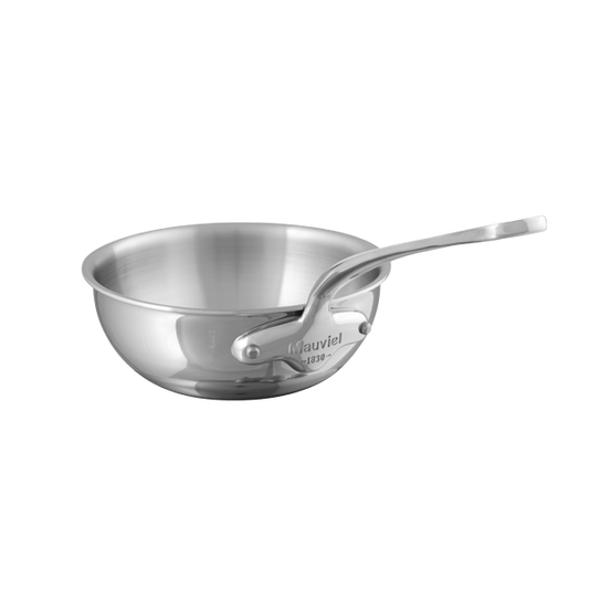 24cm M'COOK Curved Splayed Saute Pan Cast S/S Handle-Phillip & Lea