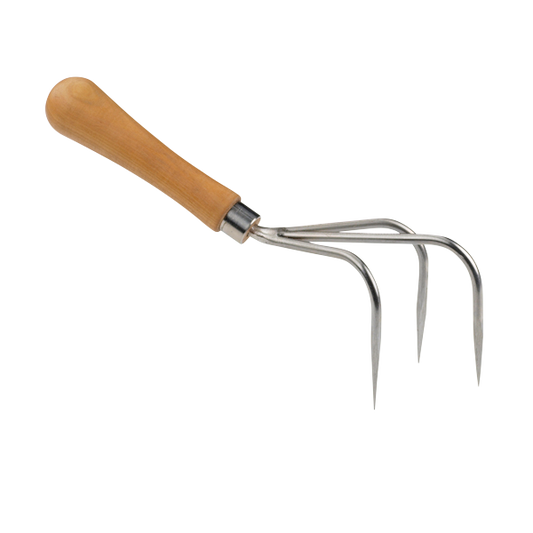 3 Tine Hand Cultivator Cherry Handle-Phillip & Lea