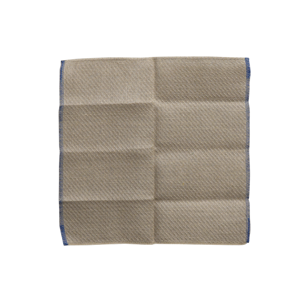 Blue Hem Unbleached Dish cloth-Phillip & Lea