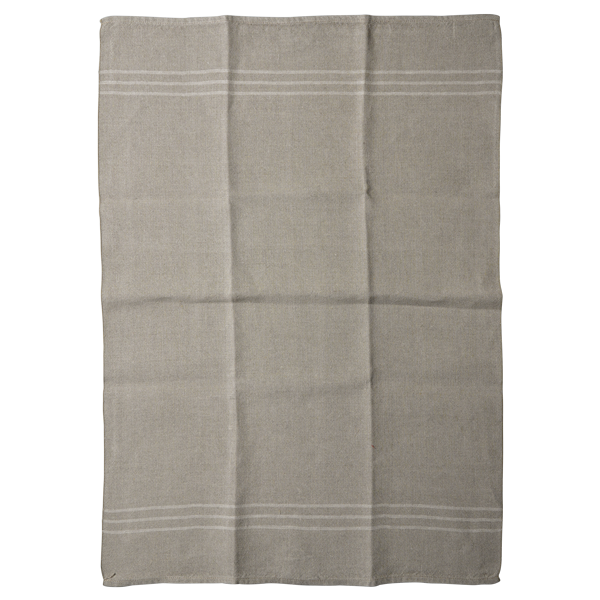 White Stripe Unbleached Tea Towel-Phillip & Lea