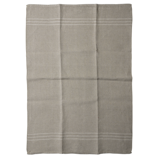 White Stripe Unbleached Tea Towel-Phillip & Lea