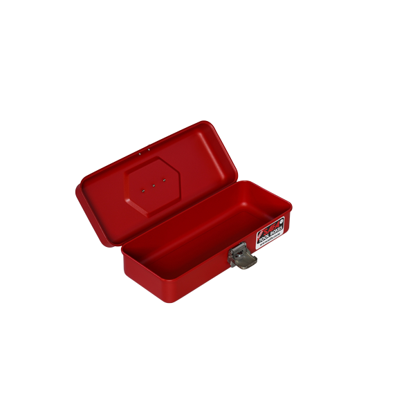 Heavy-duty Pressed Steel Toolbox - Red-Phillip & Lea